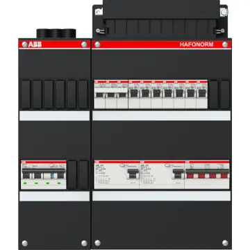 ABB 1SPF006972F0086 Groepenkast HS-H44.C16-0+44-0+73K.74 Hafonorm 1 HS 40a 4P, 2 als 40a 4P 30ma 7 inst. aut B16, 1 kookgroep B1, 3-f