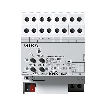 Gira 217100 KNX Dimactor 1-voudig voor 20 – 500 W/VA