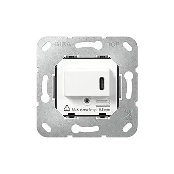 Gira 236200 Basiselement USB-voeding Power Delivery 1-voudig Wit