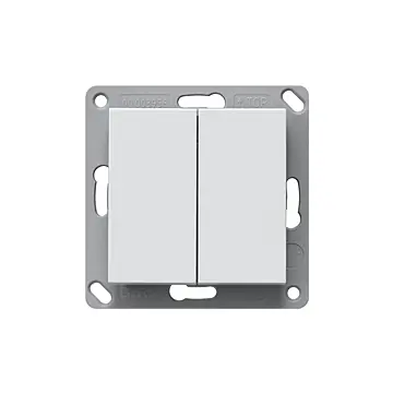 Gira 242203 EnOcean Draadloze wandzender 2-voudig Zuiver Wit Glanzend