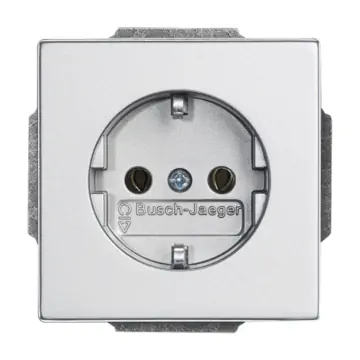 Busch Jaeger 2CKA002011A3798 Future Linear Wandcontactdoos met randaarde Aluzilver