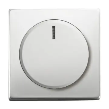 Busch-Jaeger 6540-866-102 Centraalplaat voor Dimmer Draaiknop met Neonlamp Pure stainless steel