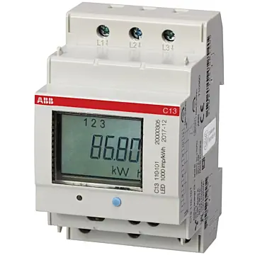 ABB 2CMA103574R1000 Elektriciteitsmeter System pro M compact Energiemeter C serie 3x230/400Vac 40A S0 pulse of alarm