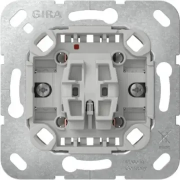 Gira 310600 Basiselement wipschakelaar 10 AX 250 V~ Universele uit- wisselschakelaar (met bevestigingsklauwen)