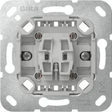 Gira 310700 Basiselement wipschakelaar 10 AX 250 V~ Kruisschakelaar (met bevestigingsklauwen)