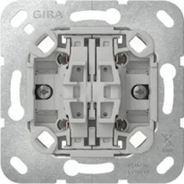 Gira 310800 Basiselement wipschakelaar 10 AX 250 V~ Wisselschakelaar 2-voudig (met bevestigingsklauwen)