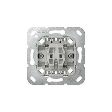 Gira 315000 Basiselement wipdrukcontact 10 A 250 V~ Maakcontact 1-polig met N-klem (met bevestigingsklauwen)