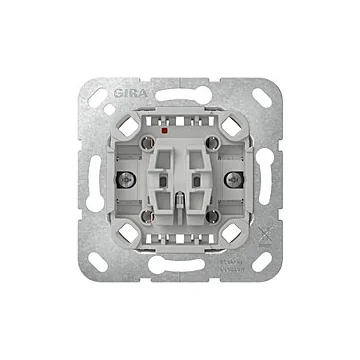 Gira 315100 Basiselement wipdrukcontact 10 A 250 V~ Maakcontact 1-polig (met bevestigingsklauwen)