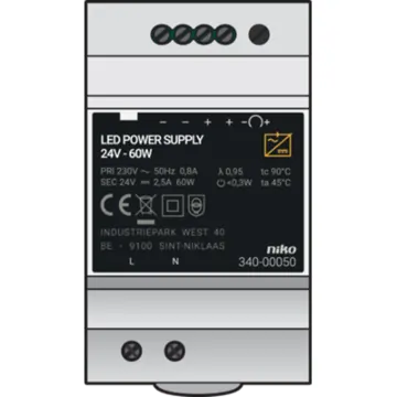 Niko 340-00050 Modulaire voeding 24 Vdc 60W