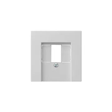 Gira 0276015 Systeem 55 Afdekplaat voor USB zonder tekstkader Grijs mat