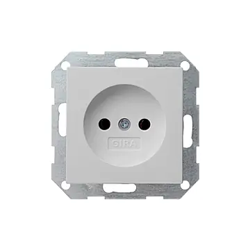 Gira 4480015 Systeem 55 Wandcontactdoos zonder aardcontact 16 A 250 V~ 2-polig Grijs mat