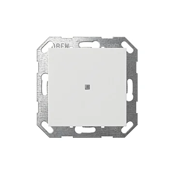 Gira 517127 Drukcontact System 55 met wip 1-voudig voor Gira One en KNX Zuiver wit mat