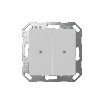 Gira 5173015 Drukcontact System 55 met wip 2-voudig voor Gira One en KNX Grijs mat