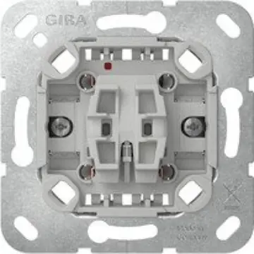 Gira 315600 Basiselement wipdrukcontact 10 A 250 V~ Wisseldrukcontact 1-polig (met bevestigingsklauwen)