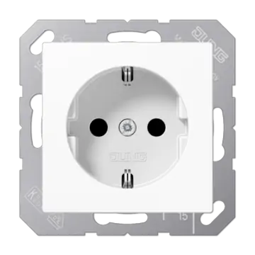 Jung A 1520 N WW Wandcontactdoos met beschermingscontact 16A 250V Alpine wit