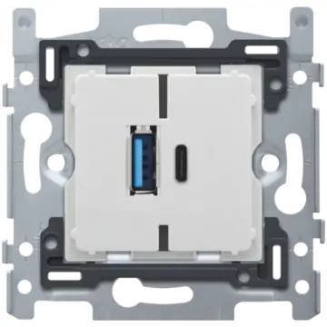 Niko 420-00513 Dubbele smart USB-A en USB-C lader