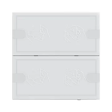 Gira 5002003 Tastsensor 4.95 Komfort 2-voudig voor Gira One en KNX Wit