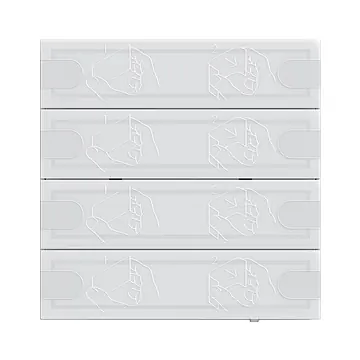 Gira 5004003 Tastsensor 4.95 Komfort 4-voudig voor Gira One en KNX Wit