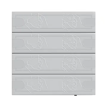 Gira 5004028 Tastsensor 4.95 Komfort 4-voudig voor Gira One en KNX Antraciet