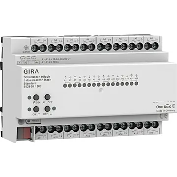 Gira 502800 Schakelactuator 16-voudig 16A / jaloezieactuator 8-voudig 16A Standard voor Gira One en KNX