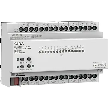 Gira 503800 KNX schakelactuator 16-voudig 16A / jaloezieactuator 8-voudig 16A Komfort