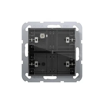 Gira 501200 Tastsensor 4.55 Standard 2-voudig voor KNX met inbedrijfstellingswip