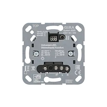 Gira 540100 System 3000 Universeel LED dimmer basiselement Komfort