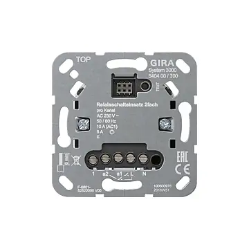 Gira 540400 System 3000 relais-schakelbasiselement 2-voudig