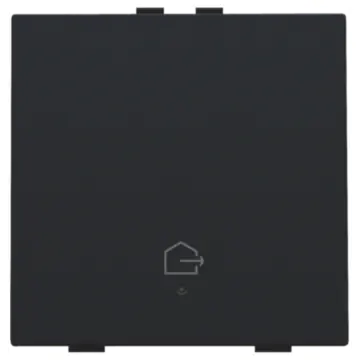 Niko 161-52921 Enkelvoudige drukknop met led en comfortsensoren voor Niko Home Control symbool 'woning verlaten' Black coated 