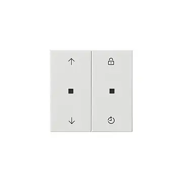 Gira 549203 Systeem 55 eNet draadloze bedieningselement-opzetstuk Memory pijlsymbolen Zuiver wit glanzend