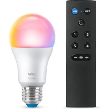 Wiz 929003611231 Gekleurd en Wit Licht A60 8,5W met afstandsbediening OP=OP