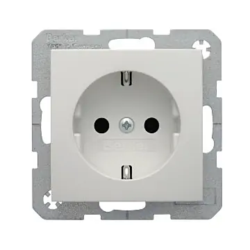 Berker 6147438989 S.1/B.3/B.7 Wandcontactdoos met randaarde en steekklemen polarwit glanzend