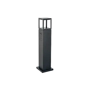 SG 630065 Fagernes Bollard Sokkellamp met Stopcontact Zwart 8W 270lm 2700K Warm wit Ra 80