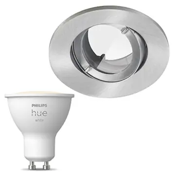 Inbouwspot Lumiance IP44 Inclusief Hue White (GU10) Geborsteld aluminium (badkamer)