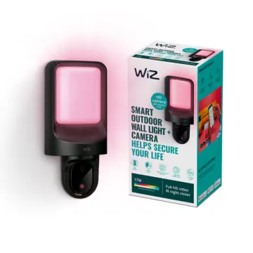WiZ Home Monitoring Muurlamp voor buiten met camera