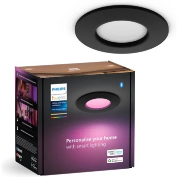 Philips 929003712201 Hue White and Color Ambiance Inbouwspot dun van 90 mm Zwart (tweedekans)