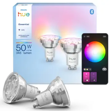 Philips Hue Essential GU10 - slimme spot - 345 lm - 4,7W - 2-pack