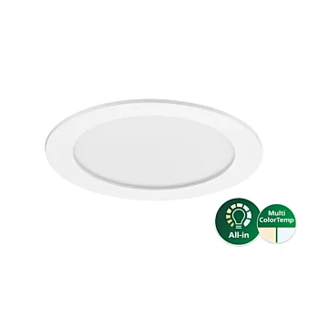 Philips 8720169500426 CoreLine SlimDownlight All-in 21W 3000K-4000K 80° Wit