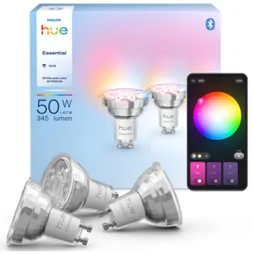 Philips Hue Essential GU10 - slimme spot - 345 lm - 4,7W - 3-pack
