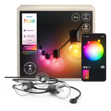 Philips Hue Festavia lichtslinger voor buiten met bolvormige lampen 14 meter verlenging