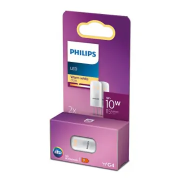Philips 929002388831 LED ND G4 1-10W Warm wit Multipack 2 stuks OP=OP
