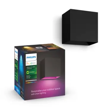 Philips 929003553001 Hue Outdoor Resonate Downward Wandlamp Zwart