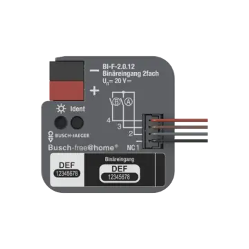 Busch Jaeger BI-F-2.0.12 Binaire ingang 2-voudig Voor inbouwdoosmontage voor Busch-free@home