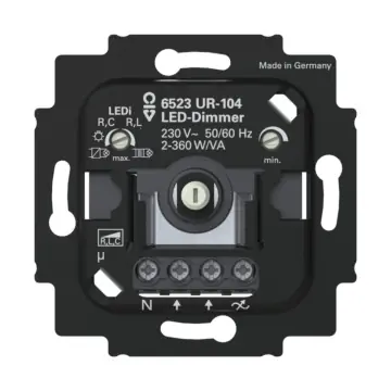 Busch-Jaeger 6523 UR-104 Draaidimmer Inbouw LED 2-360W