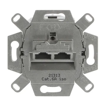 Busch-Jaeger 0218/12-101 UAE-datacontactdoos 2x RJ45 cat. 6A iso
