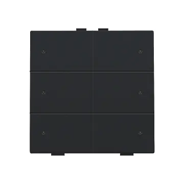 Niko 161-52206 Zesvoudige drukknop met leds en comfortsensoren voor Niko Home Control Black coated