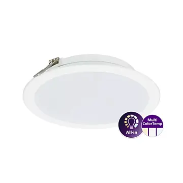 Philips 8719514464438 Ledinaire SlimDownlight All-in 12W 3000K-4000K-6500K 110° Wit