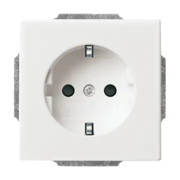 Busch Jaeger 2CKA002011A3780 Future Linear Wandcontactdoos met randaarde Studiowit AKTIEPRIJS