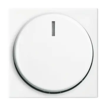 Busch-Jaeger 2115-914 Busch-Balance Centraalplaat met draaiknop, bevestigingsmoer en glimlampje Wit