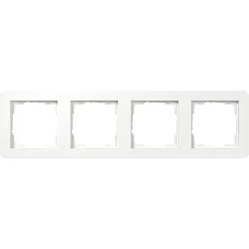 Gira 0214151 E1 Afdekraam 4-voudig Zuiver wit mat